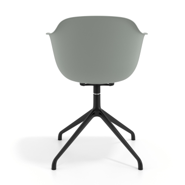chaise de reunion noir anthracite base pyramide plastique accoudoirs fixes 4