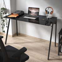 Bureau avec chargeur wireless Stellar, verre trempé