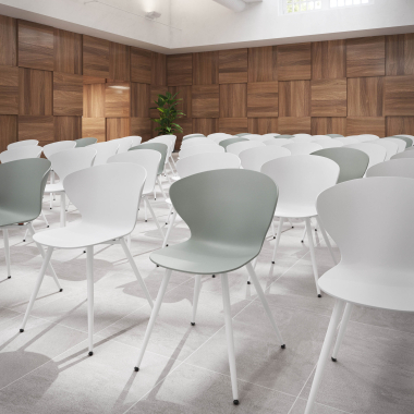 chaise de conference blanc anthracite 4 pattes plastique accoudoirs fixes 2