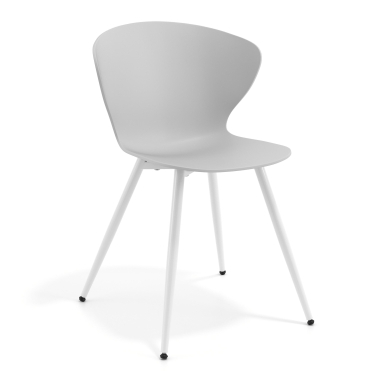 chaise de conference blanc gris 4 pattes plastique accoudoirs fixes 1