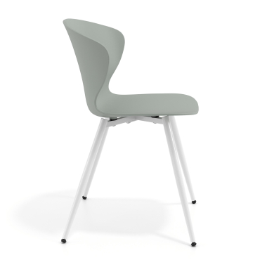 chaise de conference blanc anthracite 4 pattes plastique accoudoirs fixes 3