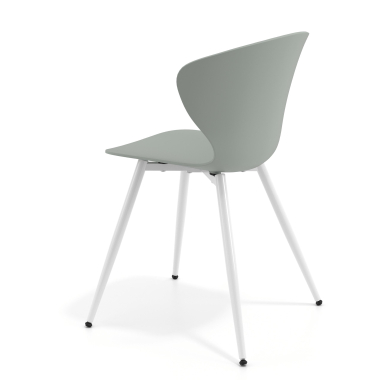 chaise de conference blanc anthracite 4 pattes plastique accoudoirs fixes 5