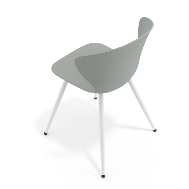 chaise de conference blanc anthracite 4 pattes plastique accoudoirs fixes 7