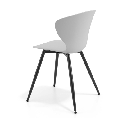 chaise de conference noir gris 4 pattes plastique accoudoirs fixes 5