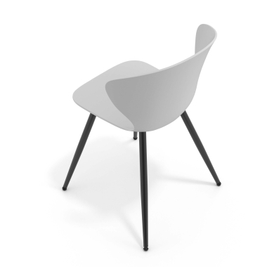 chaise de conference noir gris 4 pattes plastique accoudoirs fixes 7