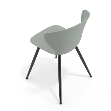 chaise de conference anthracite 4 pattes plastique accoudoirs fixes 7