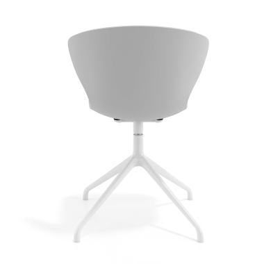 chaise de reunion blanc gris base pyramide plastique accoudoirs fixes 4