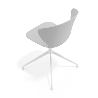 chaise de reunion blanc gris base pyramide plastique accoudoirs fixes 7
