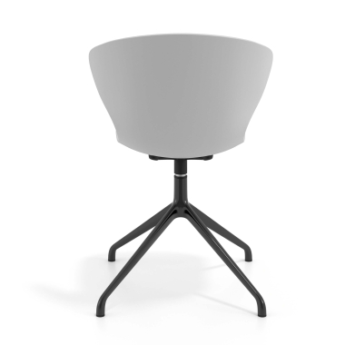 chaise de reunion noir gris base pyramide plastique accoudoirs fixes 4