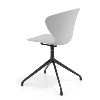 chaise de reunion noir gris base pyramide plastique accoudoirs fixes 5