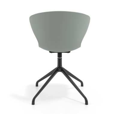 chaise de reunion noir anthracite base pyramide plastique accoudoirs fixes 4