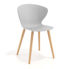 Chaise Scandinave Emily, siège ergonomique, pieds en bois