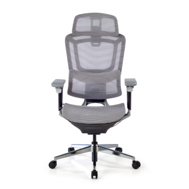 chaise ergonomique gris valkyr maille accoudoirs reglables 4d double soutien lombaire appui tete 6