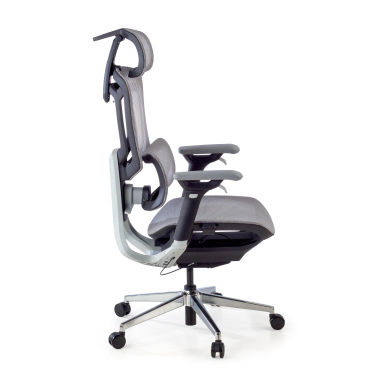 chaise ergonomique gris valkyr maille accoudoirs reglables 4d double soutien lombaire appui tete 8