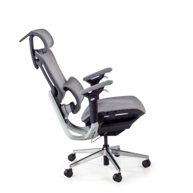 chaise ergonomique gris valkyr maille accoudoirs reglables 4d double soutien lombaire appui tete 10