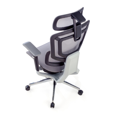 chaise ergonomique gris valkyr maille accoudoirs reglables 4d double soutien lombaire appui tete 9