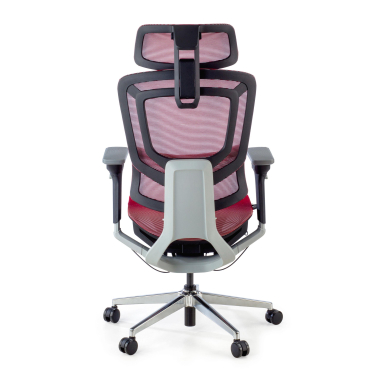 chaise ergonomique rouge valkyr maille accoudoirs reglables 4d double soutien lombaire appui tete 7