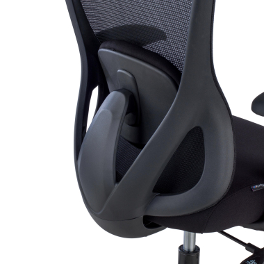 chaise de bureau noir vital maille accoudoirs fixes soutien lombaire appui tete 4