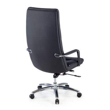 fauteuil de bureau noir goteborg cuir authentique accoudoirs fixes 9