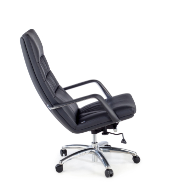 fauteuil de bureau noir goteborg cuir authentique accoudoirs fixes 7