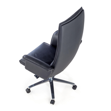 fauteuil de bureau noir essen cuir authentique accoudoirs fixes 10