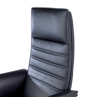fauteuil de bureau noir essen cuir authentique accoudoirs fixes 4