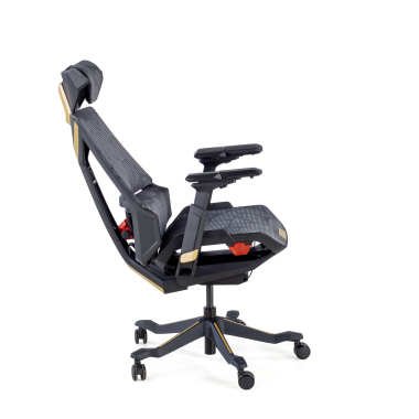 chaise gaming jaune blooddragon maille accoudoirs reglables 6d soutien lombaire appui tete 9
