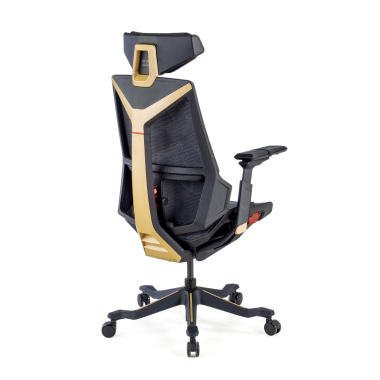 chaise gaming jaune blooddragon maille accoudoirs reglables 6d soutien lombaire appui tete 7