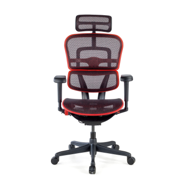 chaise gaming rouge structure noire gaming maille accoudoirs reglables 5d soutien lombaire appui tete 3