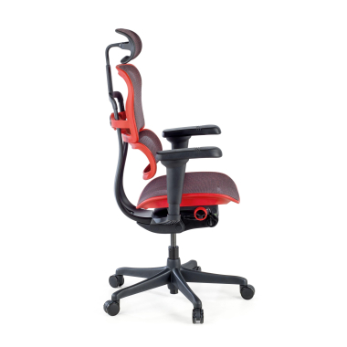 chaise gaming rouge structure noire gaming maille accoudoirs reglables 5d soutien lombaire appui tete 7