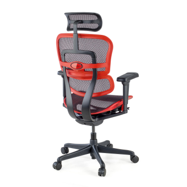 chaise gaming rouge structure noire gaming maille accoudoirs reglables 5d soutien lombaire appui tete 8
