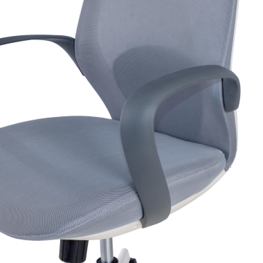 chaise pivotante gris whisper maille accoudoirs fixes 4