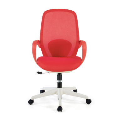 chaise pivotante rouge whisper maille accoudoirs fixes 3