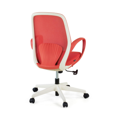 chaise pivotante rouge whisper maille accoudoirs fixes 7