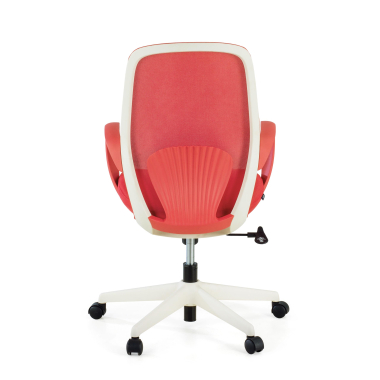 chaise pivotante rouge whisper maille accoudoirs fixes 8