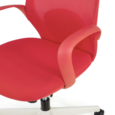 chaise pivotante rouge whisper maille accoudoirs fixes 4