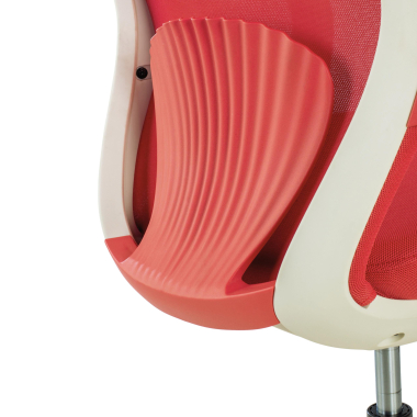 chaise pivotante rouge whisper maille accoudoirs fixes 6