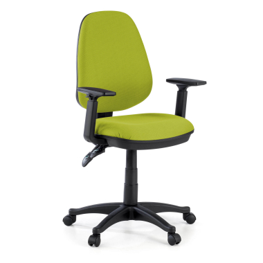 chaise de bureau vert avec des bras tissu accoudoirs reglables 1d 1