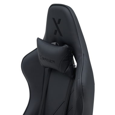 chaise gaming noir epic simil cuir accoudoirs mobiles coussin lombaire et cervical appui tete repose pieds extensible 5