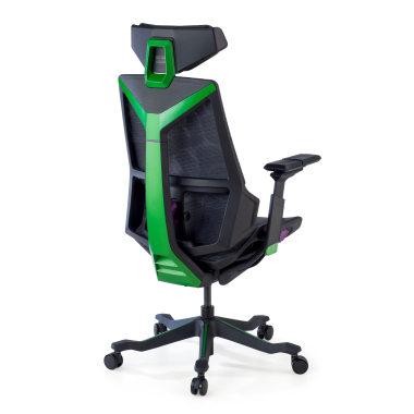 chaise gaming vert blooddragon maille accoudoirs reglables 6d soutien lombaire appui tete 9