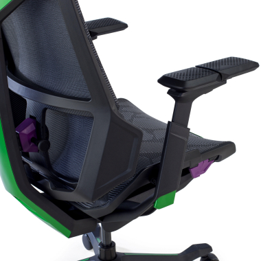 chaise gaming vert blooddragon maille accoudoirs reglables 6d soutien lombaire appui tete 5