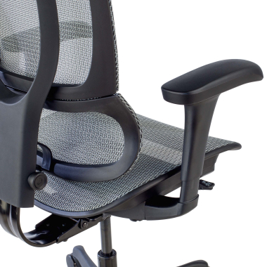 chaise ergonomique gris chaise de bureau maille accoudoirs reglables 3d soutien lombaire appui tete 4