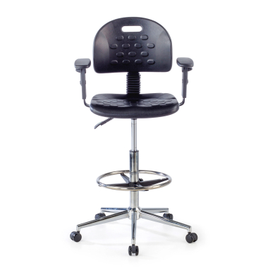tabouret datelier et de laboratoire noir tabouret avec accoudoirs plastique sans accoudoirs 10