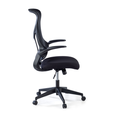 chaise de bureau noir raptor maille accoudoirs rabattables 4
