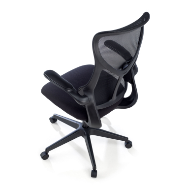 chaise de bureau noir raptor maille accoudoirs rabattables 6