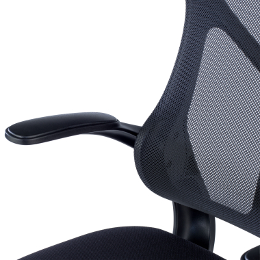 chaise de bureau noir raptor maille accoudoirs rabattables 8