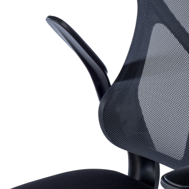 chaise de bureau noir raptor maille accoudoirs rabattables 7