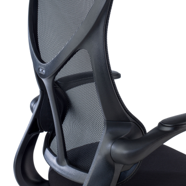 chaise de bureau noir raptor maille accoudoirs rabattables 5