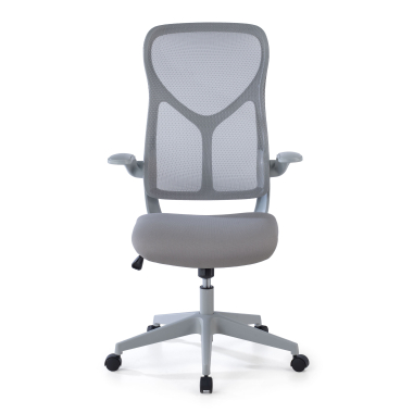 chaise de bureau gris raptor maille accoudoirs rabattables 3