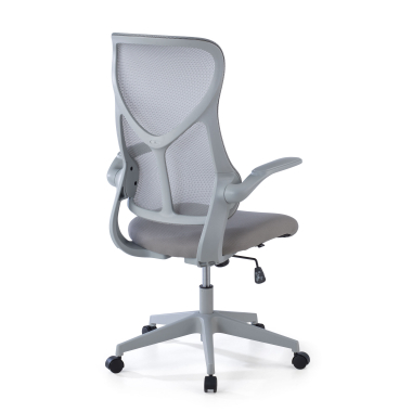 chaise de bureau gris raptor maille accoudoirs rabattables 8
